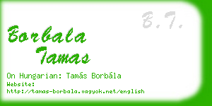 borbala tamas business card