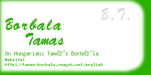 borbala tamas business card